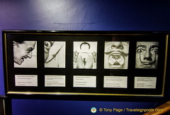 Series of black and white photos and Q&A that explains Dalí